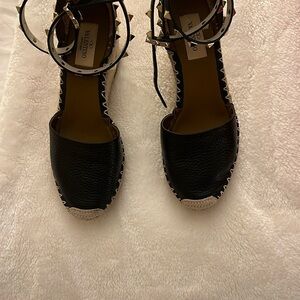 Valentino Garavani Black and White Espadrilles